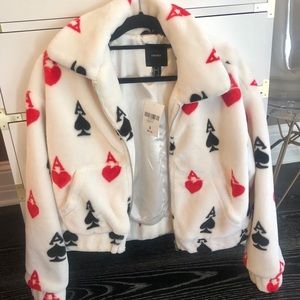 Forever 21 aces zip up jacket